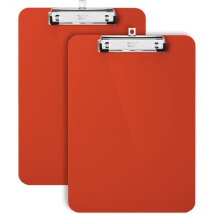 image:imageMr Pen Plastic Clipboard 125 x 9 2 Pack Clipboard Plastic  LowProfile Metal Clip with Retractable Hanging HoleBurnt Orange