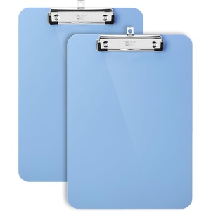 image:imageMr Pen Plastic Clipboard 125 x 9 2 Pack Clipboard Plastic  LowProfile Metal Clip with Retractable Hanging HoleCyan Blue
