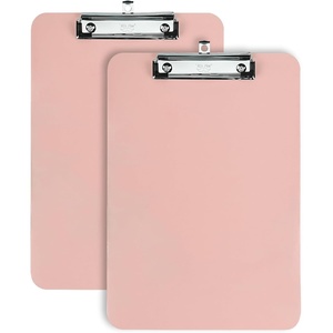 image:imageMr Pen Plastic Clipboard 125 x 9 2 Pack Clipboard Plastic  LowProfile Metal Clip with Retractable Hanging HolePastel Orange