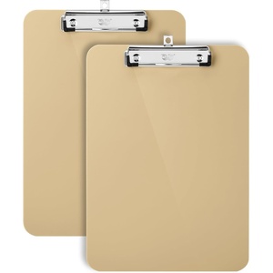 image:imageMr Pen Plastic Clipboard 125 x 9 2 Pack Clipboard Plastic  LowProfile Metal Clip with Retractable Hanging HolePetal Glow