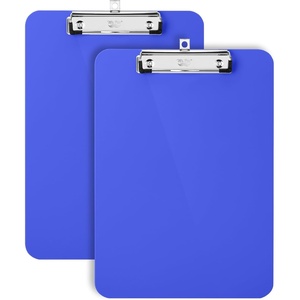 image:imageMr Pen Plastic Clipboard 125 x 9 2 Pack Clipboard Plastic  LowProfile Metal Clip with Retractable Hanging HoleSurf Blue
