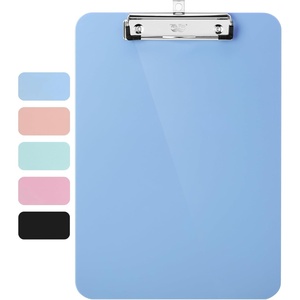 image:imageMr Pen Plastic Clipboard 125 x 9 Navy Blue Clipboard Plastic  LowProfile Metal Clip with Retractable Hanging HoleCyan Blue