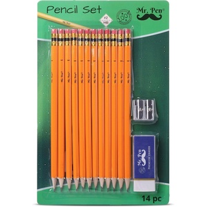 image:imageMr Pen Presharpened 2 HB Pencils 12 Pack DoubleHole Metal Sharpener  Vinyl Eraser 2 Pencils with Erasers for Kids Students School Supplies