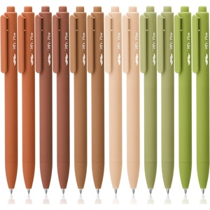 image:imageMr Pen Retractable Gel Pens 12 Pack Black Ink  Dark Earthy Color Barrel Gel Pens Gel Pens Fine Point 05mm Retractable Pens Cute Pens Gel Ink Pens
