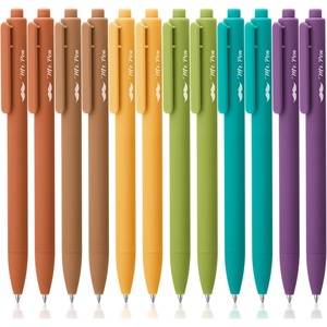 image:imageMr Pen Retractable Gel Pens 12 Pack Black Ink  Earthy Color Barrel Gel Pens Gel Pens Fine Point 05mm Retractable Pens Cute Pens Gel Ink Pens