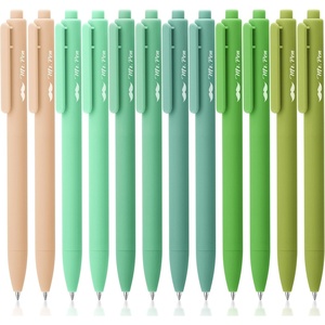 image:imageMr Pen Retractable Gel Pens 12 Pack Black Ink  Green Ombre Color Barrel Gel Pens Gel Pens Fine Point 05mm Retractable Pens Cute Pens Gel Ink Pens