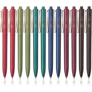 image:imageMr Pen Retractable Gel Pens 12 Pack Black Ink  Metallic Dark Vintage Barrels Fine Point 05 mm Fast Dry Smooth Writing Cute Pens for Drawing1 Count Pack of 1