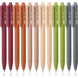 image:imageMr Pen Retractable Gel Pens 12 Pack Black Ink  Natural Earthy Barrels Gel Pens Gel Pens Fine Point 05mm Retractable Pens Cute Pens Gel Ink Pens