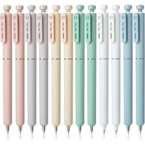 image:imageMr Pen Retractable Gel Pens 12 Pack Black Ink Soft Pastel Barrel  Fine Point 05mm Fast Dry Smooth Writing Cute Pens for Drawing Writing Planner and School Supplies