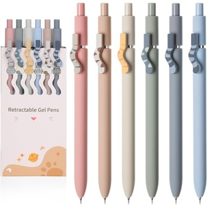 image:imageMr Pen Retractable Gel Pens 6 Pack Black Ink Fine Point 05mm  Cat Tail Clip Fast Dry Smooth Writing Cute Pens for Drawing Writing Planner and School Supplies