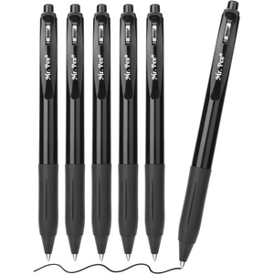 image:imageMr Pen Retractable Gel Pens 6 Pack Black Ink Fine Point 07 mm  Fast Dry Smooth Writing Gel Ink Pens for Drawing Writing Planner and School Supplies