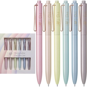 image:imageMr Pen Retractable Gel Pens 6 Pack Black Ink Metallic Colorful Barrels  Fine Point 07mm Fast Dry Smooth Writing Cute Pens for Drawing Writing Planner and School Supplies Mothers Day GiftMetallic Colorful Barrels