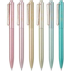 image:imageMr Pen Retractable Gel Pens 6 Pack Black Ink Metallic Morandi Barrels  Fine Point 07 mm Fast Dry Smooth Writing Cute Pens for Drawing Writing Planner and School Supplies