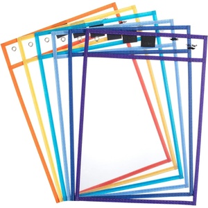 image:imageMr Pen Reusable Dry Erase Pocket Sleeves 10 x 14 6 Pack Colorful  Clear Plastic Paper Sleeves Ticket Holders Clear Plastic Sheet Protectors Teacher School Classroom SuppliesWinter