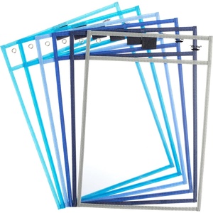 image:imageMr Pen Reusable Dry Erase Pocket Sleeves 10 x 14 6 Pack Colorful  Clear Plastic Paper Sleeves Ticket Holders Clear Plastic Sheet Protectors Teacher School Classroom SuppliesOcean Breeze