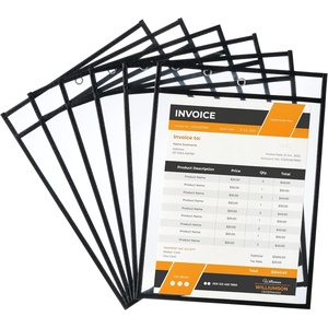 image:imageMr Pen Reusable Dry Erase Pocket Sleeves 10 x 14 6 Pack Colorful  Clear Plastic Paper Sleeves Ticket Holders Clear Plastic Sheet Protectors Teacher School Classroom SuppliesBlack