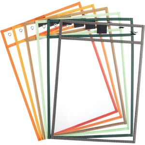 image:imageMr Pen Reusable Dry Erase Pocket Sleeves 10 x 14 6 Pack Colorful  Clear Plastic Paper Sleeves Ticket Holders Clear Plastic Sheet Protectors Teacher School Classroom SuppliesAutumn