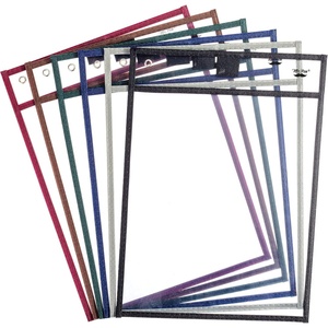 image:imageMr Pen Reusable Dry Erase Pocket Sleeves 10 x 14 6 Pack Colorful  Clear Plastic Paper Sleeves Ticket Holders Clear Plastic Sheet Protectors Teacher School Classroom SuppliesSleek Dark