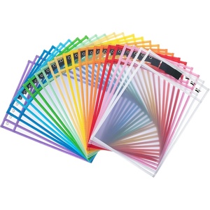 image:imageMr Pen Reusable Dry Erase Pocket Sleeves 10 x 14 6 Pack Colorful  Clear Plastic Paper Sleeves Ticket Holders Clear Plastic Sheet Protectors Teacher School Classroom SuppliesBright  Pastel Colors