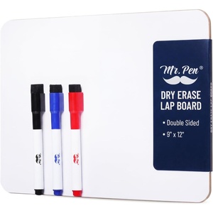 image:imageMr Pen Small Dry Erase Lapboard 9x12 Inches 3 Markers  Double Sided Mini Dry Erase Board for Kids Small Whiteboard Portable for Kids Students and Classroom Use