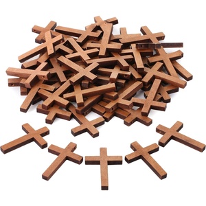 image:imageMr Pen Wooden Crosses 12x175 Inches 50 Pack Small Wooden Crosses  Wood Crosses for Crafts Small Cross Pendant