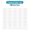image:imageMr Pen Bible Tabs 75 Tabs  Translucent Pink Laminated Bible Tabs for Women and Men Bible Tabs for Study Bible Index Tabs Bible Labels TabsTranslucent White