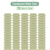 image:imageMr Pen Bible Tabs 75 Tabs  Translucent Pink Laminated Bible Tabs for Women and Men Bible Tabs for Study Bible Index Tabs Bible Labels TabsTranslucent Olive Green