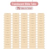 image:imageMr Pen Bible Tabs 75 Tabs  Translucent Pink Laminated Bible Tabs for Women and Men Bible Tabs for Study Bible Index Tabs Bible Labels TabsTranslucent Cappuccino