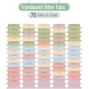 image:imageMr Pen Bible Tabs 75 Tabs  Transparent Muted Earth Colors Laminated Bible Tabs for Women and Men Bible Tabs for Study Bible Index Tabs
