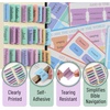 image:imageMr Pen Laminated Bible Tabs with ColorCoded Content Stickers 75 pcs  Large Print Index Tabs for Women and Men Bible Study Journaling Prayer amp Scripture Navigation EasytoRead amp Apply