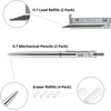 image:imageMr Pen Mechanical Pencil Set with Lead Refills amp Erasers 2 Pack 07 mm  2x HB Lead amp 4x Eraser Refills Ideal for Precision Drawing Pencils for Sketching amp Technical Artwork