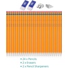 image:imageMr Pen Pencils with Sharpener and Eraser 24 Pencils  2 Metal Pencil Sharpeners 2 Erasers Pencils and Sharpener Pencil and Sharpener Set School Supplies Pencil with Sharpener