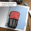 image:imageMr Pen Standing Pencil Case Pouch Sit amp Lay MeshView Design  Black amp Blue Interior Pocket amp 2 Elastic Binder Loops Cute Pencil Case for Girls and BoysBlack  Red