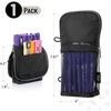image:imageMr Pen Standing Pencil Case Pouch Sit amp Lay MeshView Design  Black amp Blue Interior Pocket amp 2 Elastic Binder Loops Cute Pencil Case for Girls and BoysBlack with Gray Zipper