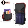 image:imageMr Pen Standing Pencil Case Pouch Sit amp Lay MeshView Design  Black amp Blue Interior Pocket amp 2 Elastic Binder Loops Cute Pencil Case for Girls and BoysBlack with Red Zipper