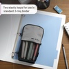 image:imageMr Pen Standing Pencil Case Pouch Sit amp Lay MeshView Design  Black amp Blue Interior Pocket amp 2 Elastic Binder Loops Cute Pencil Case for Girls and BoysBlack  Gray