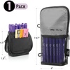 image:imageMr Pen Standing Pencil Case Pouch Sit amp Lay MeshView Design  Black amp Blue Interior Pocket amp 2 Elastic Binder Loops Cute Pencil Case for Girls and BoysBlack  Gray