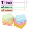 image:imageMr Pen Sticky Notes 3x3 12 Pads Pastel Colors Sticky Notes
