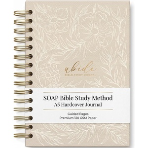 image:imageMr Pen Abide Bible Study Journal A5 Hardcover Journal with 136 Pages  120gsm Paper Gold Metal Double Spiral Christian Gift for Women SOAP Bible Study Method Design in the US by Kacy Nicoles