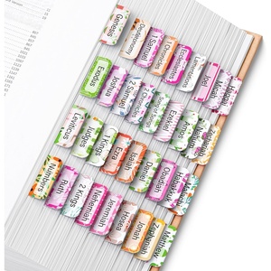 image:imageMr Pen Bible Tabs 120 pcs Garden Glory Laminated Bible Tabs for Women