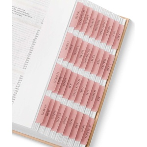 image:imageMr Pen Bible Tabs 75 Tabs  Translucent Pink Laminated Bible Tabs for Women and Men Bible Tabs for Study Bible Index Tabs Bible Labels TabsTranslucent Pink