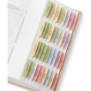 image:imageMr Pen Bible Tabs 75 Tabs  Transparent Muted Earth Colors Laminated Bible Tabs for Women and Men Bible Tabs for Study Bible Index Tabs