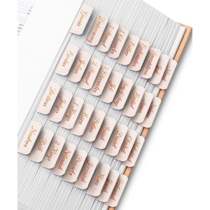 image:imageMr Pen Bible Tabs 75 Tabs Soft Blush Bronze Foil Embossed Lettering  Laminated Bible Tabs for Women and Men Bible Tabs for Study Bible Index Tabs Bible Book Tabs Bible Labels Tabs
