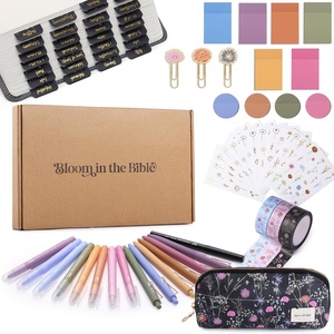 image:imageMr Pen Bloom in the Bible Journaling Kit  Bible Study Kit Journaling Supplies 8 Highlighters and 6 Black Ink Pens 75 Laminated Tabs Washi Tapes