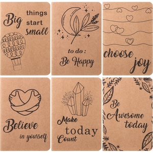 image:imageMr Pen Kraft Notebooks A6 Sized 42 x 59 6 pcs Mini Notebooks  Small Journal Notebook Lined Pocket Notebook Motivational Notebooks Cute Mini Notebook Kraft Paper Notebook