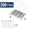 image:imageMr Pen Curved Safety Pins 11 Inch 200 Pack Stainless Steel Pins Bulk  Ideal for Basting Lightweight Fabrics Quilting Sewing Small Repairs Craft Projects Jewelry Making amp DIY Use