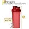 image:imageMr Pen Shaker Bottles for Protein Mixes 28 oz  Leak Proof Shaker Cups with Stainless Steel Wire Whisk Ball for Protein Shakes and Pre WorkoutRed