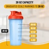 image:imageMr Pen Shaker Bottles for Protein Mixes 28 oz Leak Proof  Shaker Cups with Stainless Steel Wire Whisk Ball for Protein Shakes and Pre WorkoutBlue with Orange Top