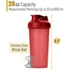 image:imageMr Pen Shaker Bottles for Protein Mixes 28 oz Leak Proof  Shaker Cups with Stainless Steel Wire Whisk Ball for Protein Shakes and Pre WorkoutRed
