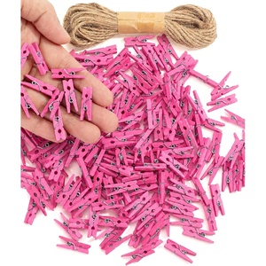 image:imageMr Pen Mini Wooden Clothes Pins for Photo 19 Inch 100 Pack  Small Wooden Craft Clips for Card Making Hanging Pictures Party Favors DIY Art Projects Miniature DecorationsPink